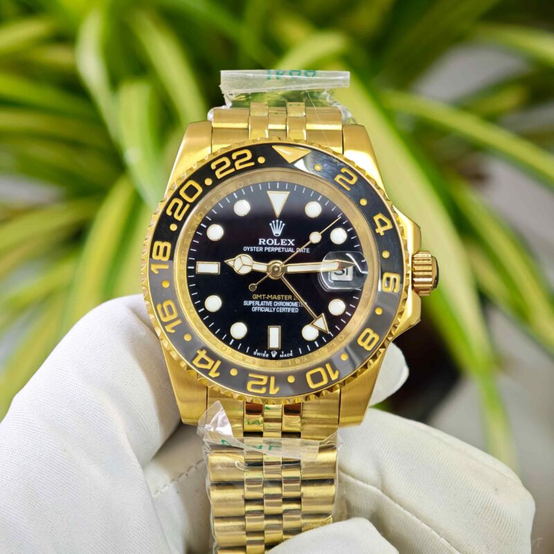 Rolex GMT-Master II Yellow Gold Jubilee Black Dial