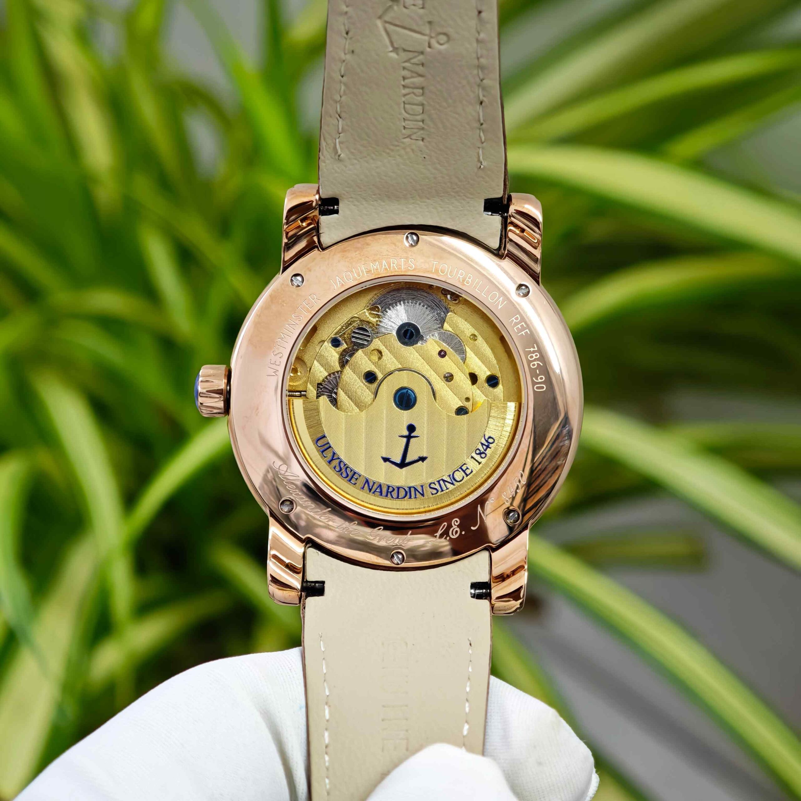 Ulysse Nardin Alexander Great Minute Repeater Westminster Tourbillon Jaq Rose Gold White Dial Swiss Automatic Watch - Image 3