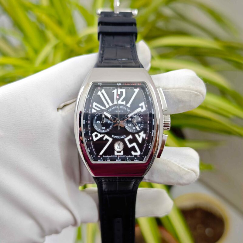 Franck Muller VANGAURD Chronograph Steel Black Dial