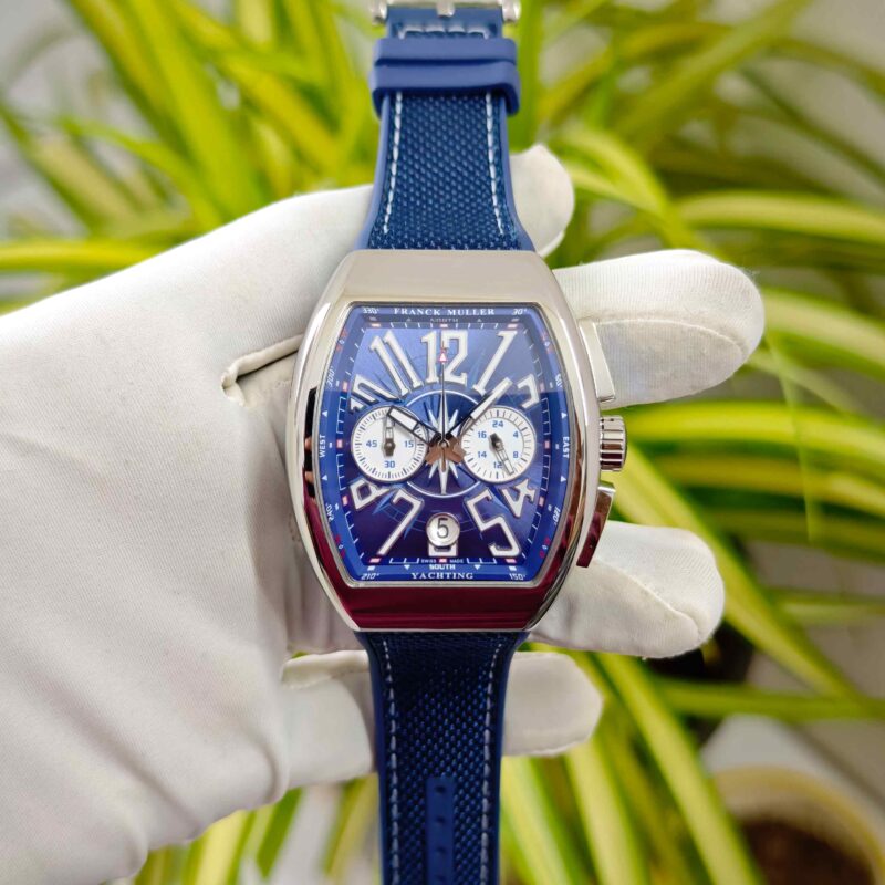 Franck Muller VANGAURD Chronograph Steel Blue Dial