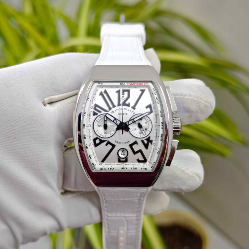 Franck Muller VANGAURD Chronograph Steel White Dial