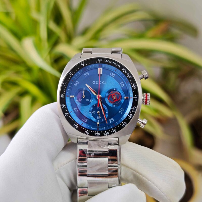 Gucci Interlocking Chronograph Steel Blue Dial