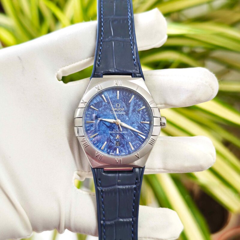 Omega Constellation Co-Axial Master Chronometer Steel Meteorite Blue Dial  (1)