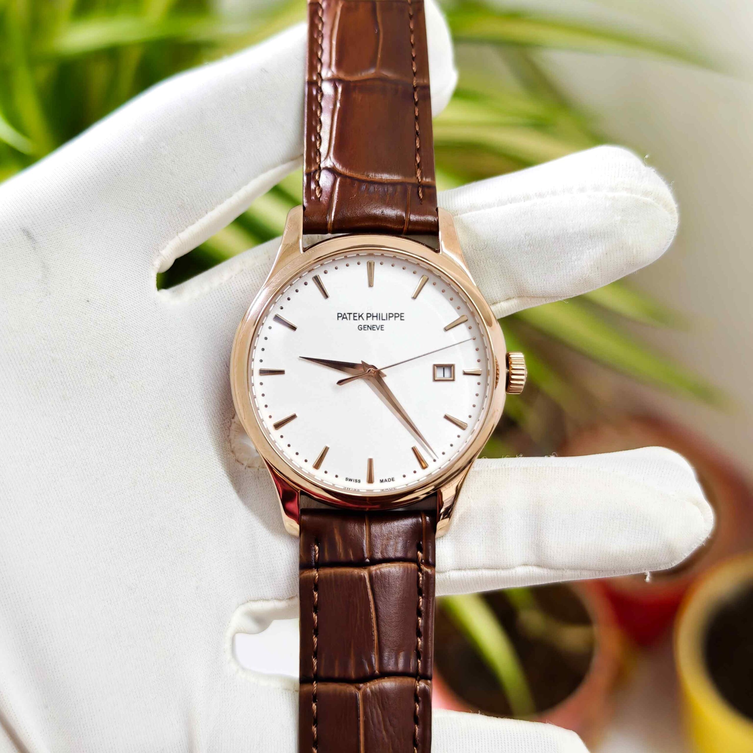 Patek Philippe Calatrava Rose Gold White Dial Semi ETA
