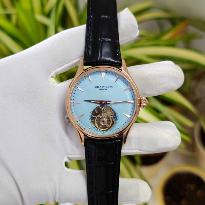 Patek Philippe Geneve Tourbillon Rose Gold Tiffeny Dial