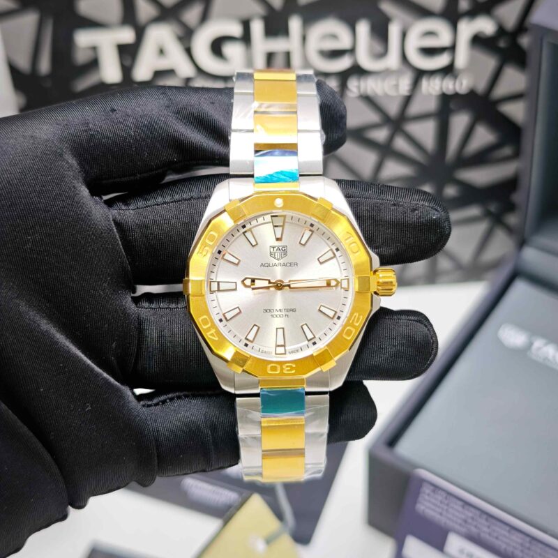 TAG Heuer Aquaracer Date Dual Tone Silver Dial Swiss Quartz Store Quality