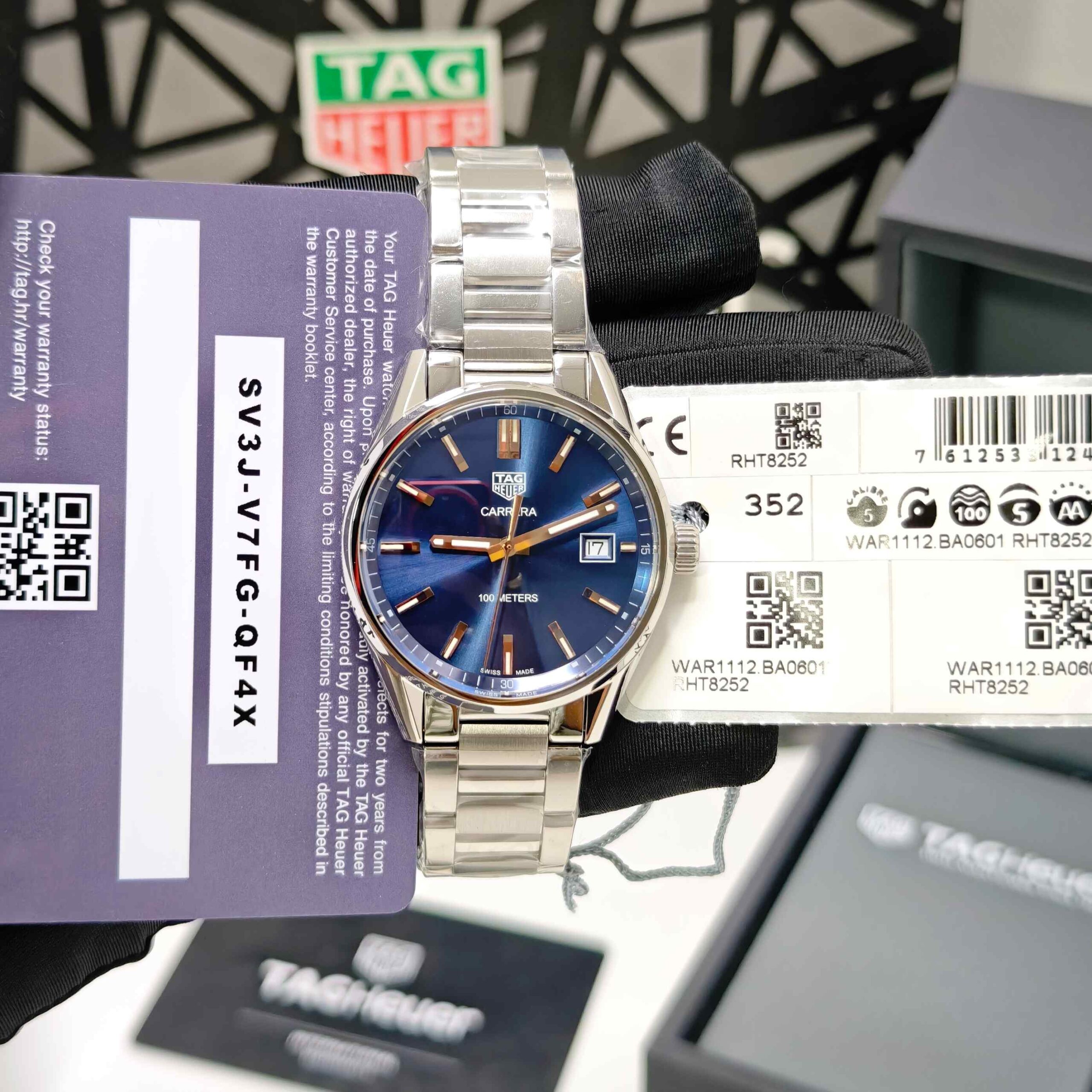 TAG Heuer Carrera 100M Steel Blue Dial Swiss Quartz Store Quality - Image 2