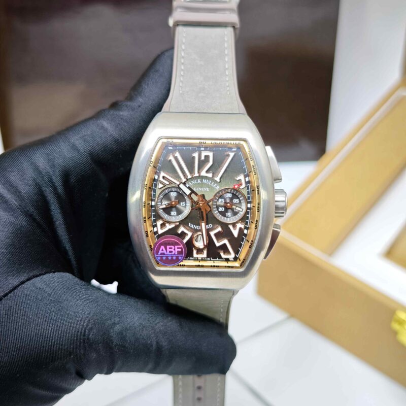 Franck Muller VANGAURD Chronograph Steel Black Dial Swiss ETA
