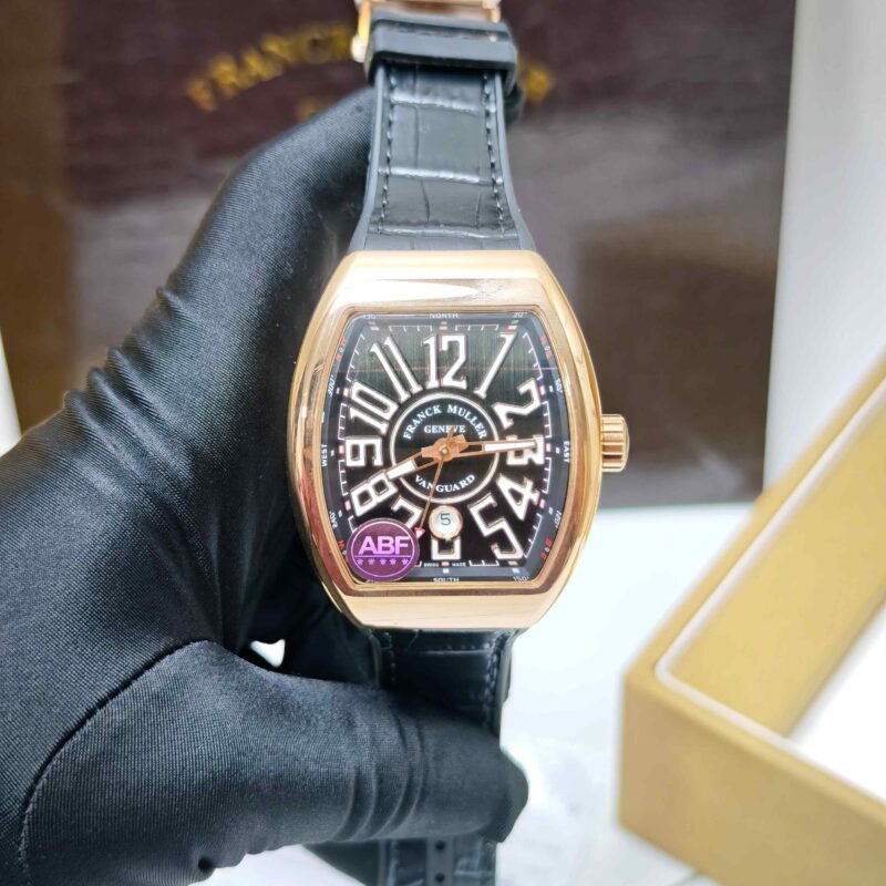 Franck Muller Vanguard Rose Gold Black Dial Swiss ETA