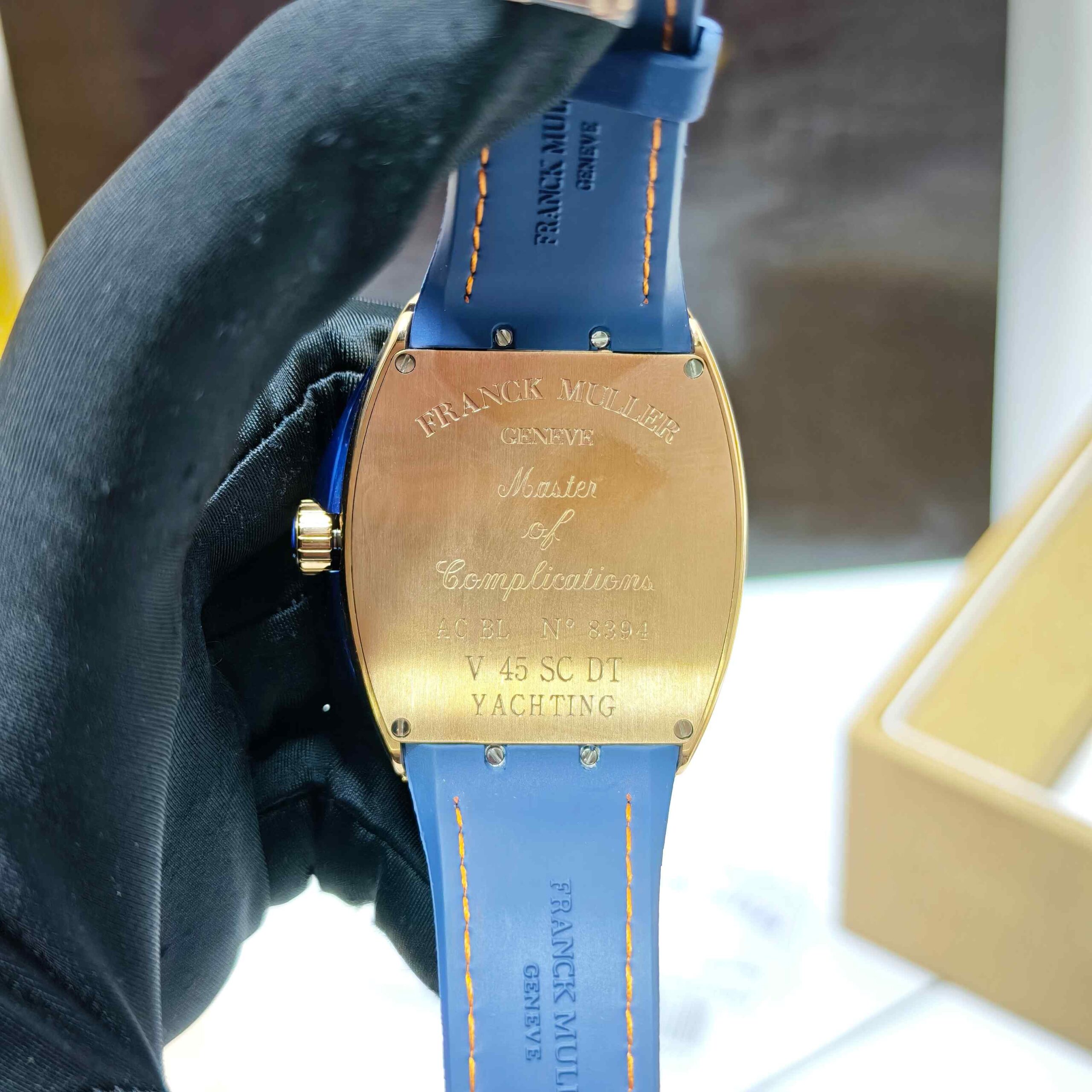 Franck Muller Vanguard YACHTING Rose Gold Blue Dial Swiss ETA - Image 4