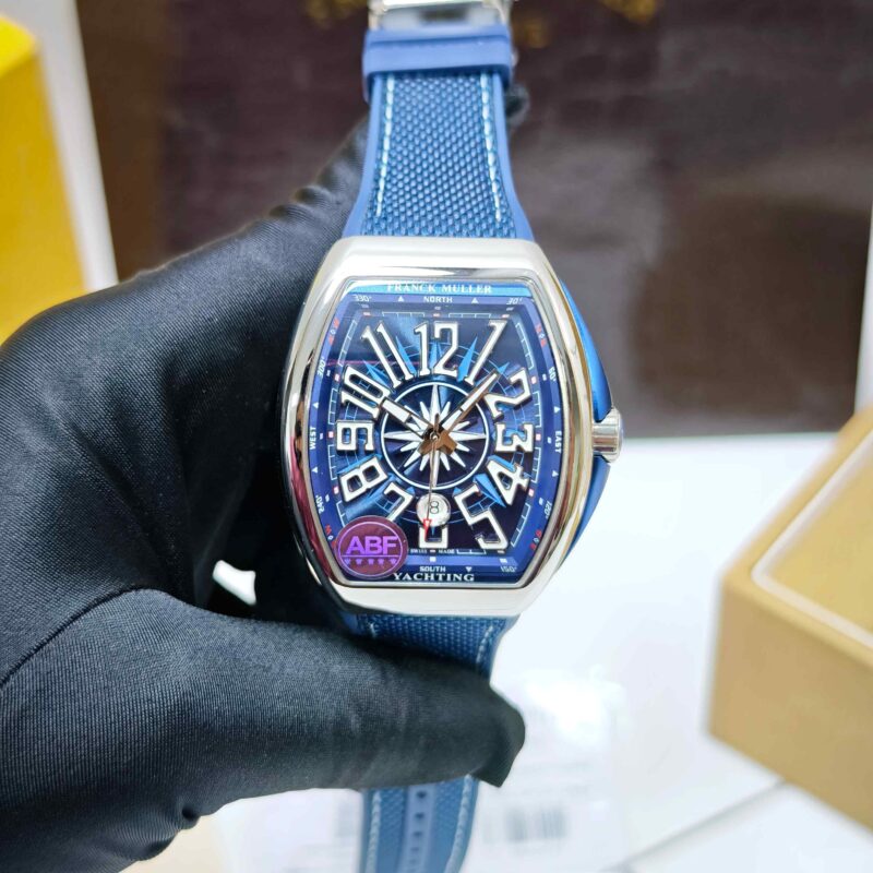 Franck Muller Vanguard YACHTING Steel Blue Dial Swiss ETA