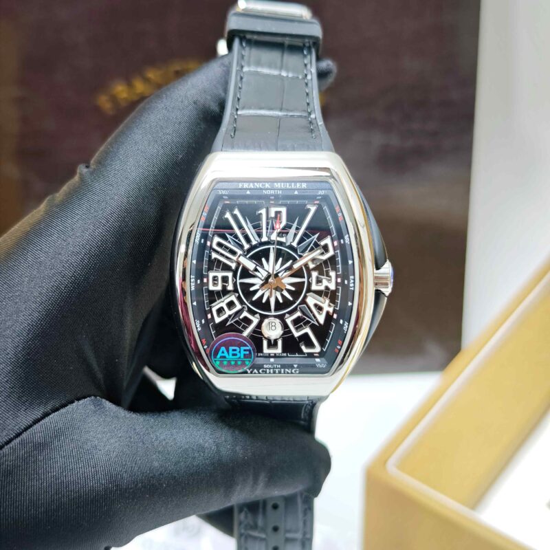Franck Muller Vanguard Yachting Steel Black Dial Swiss ETA