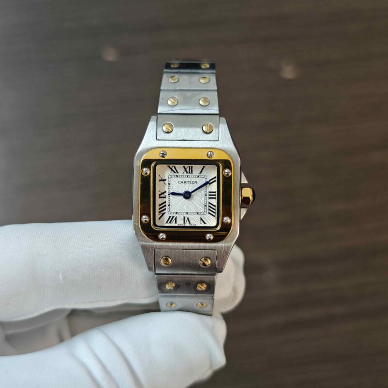 Cartier Santos Jewel Gold White Dial