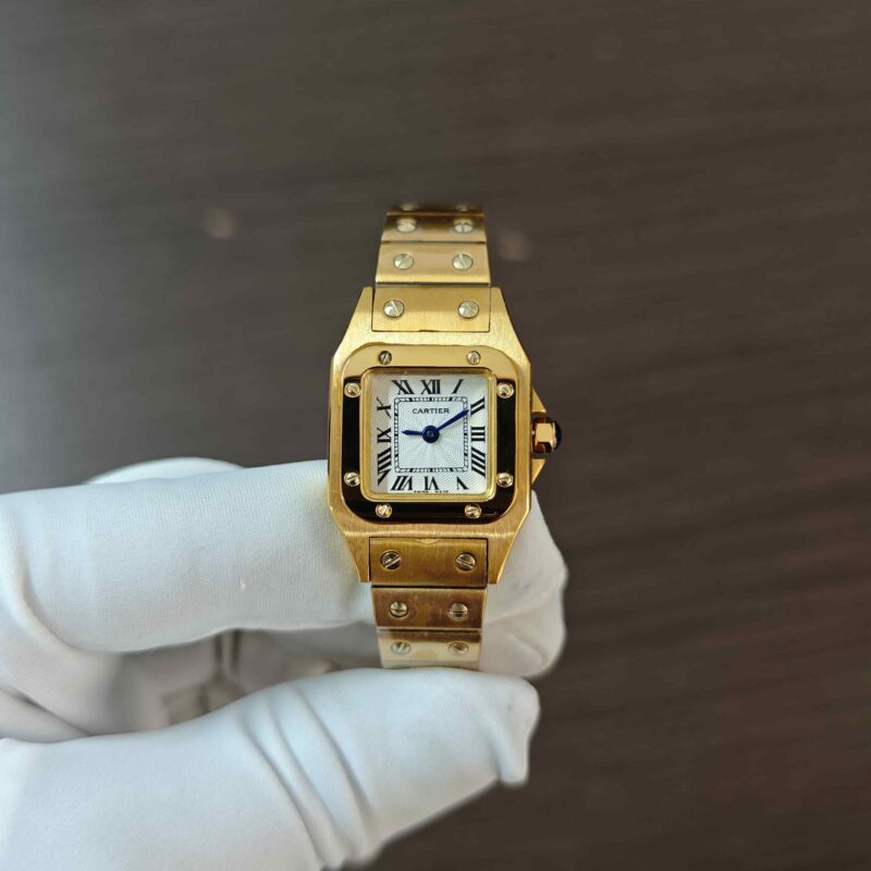 Cartier Santos Jewel Gold White Dial