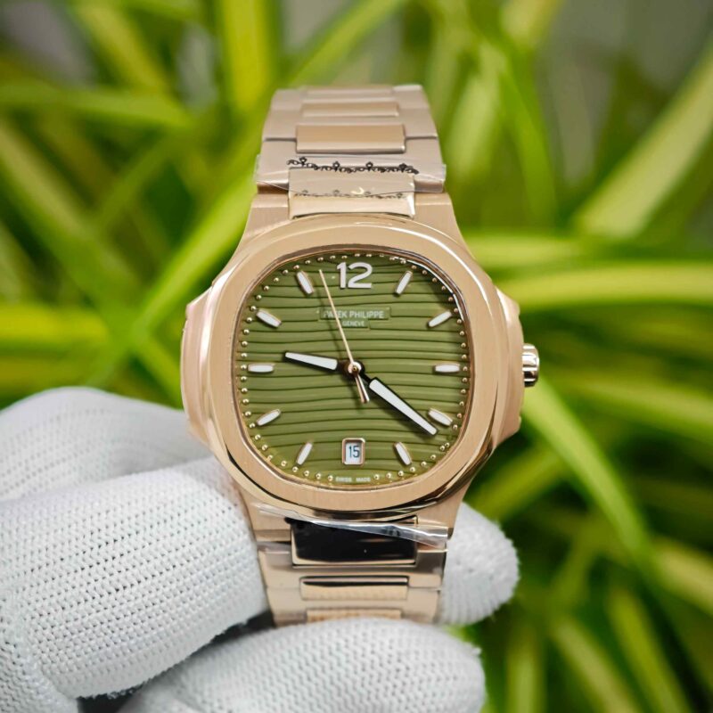 Patek Philippe Nautilus Rose Gold Green Dial