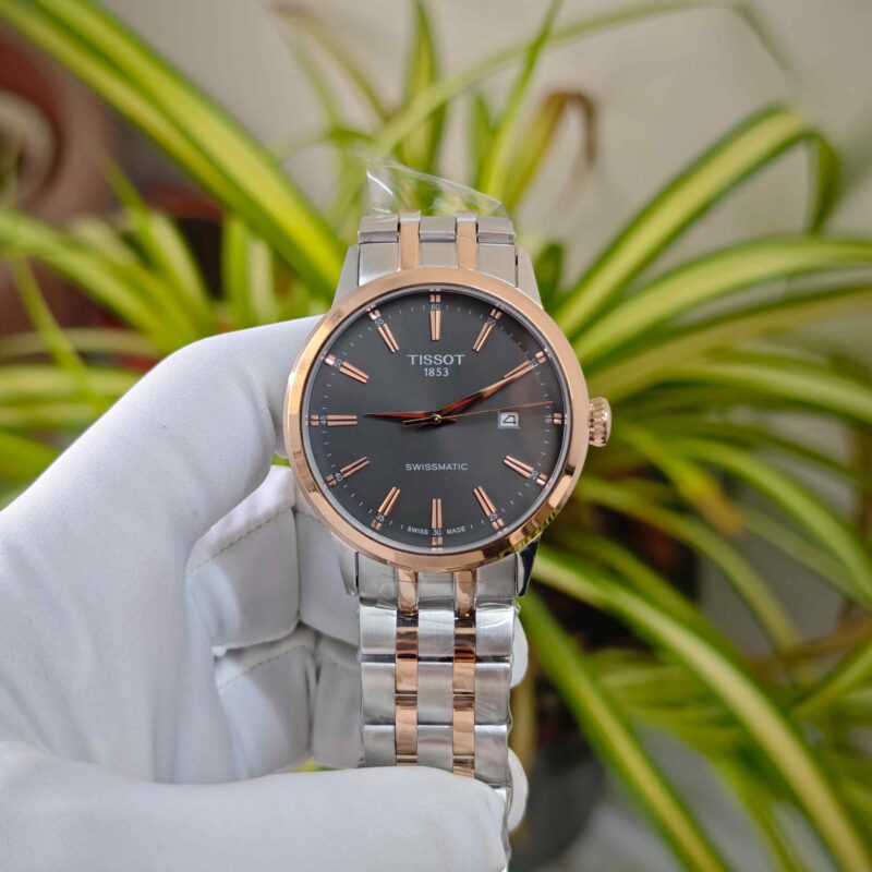 Tissot Classic Dream Swissmatic Steel Rose Gold Grey Dial