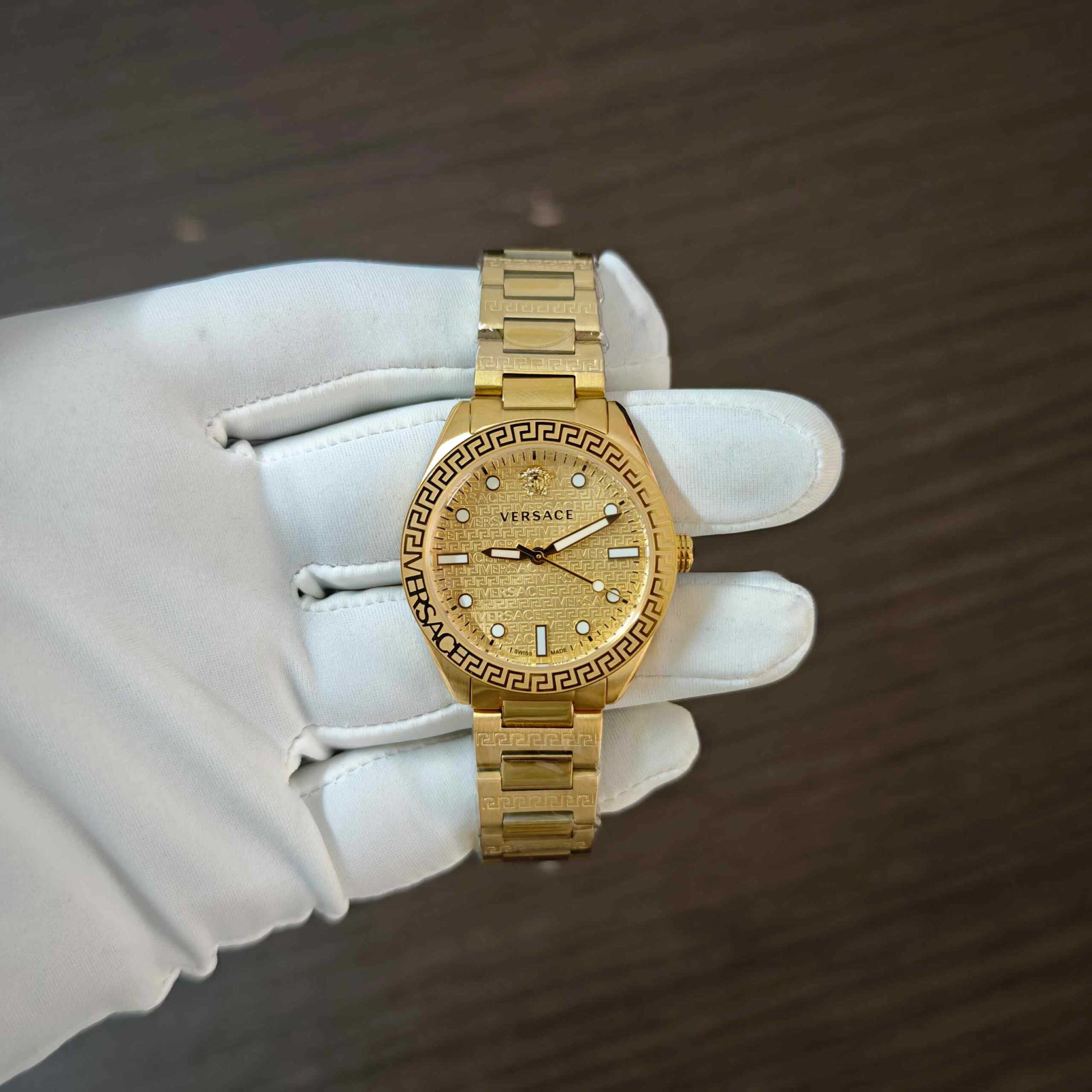 Versace Greca Dome Steel Full Gold - Image 2