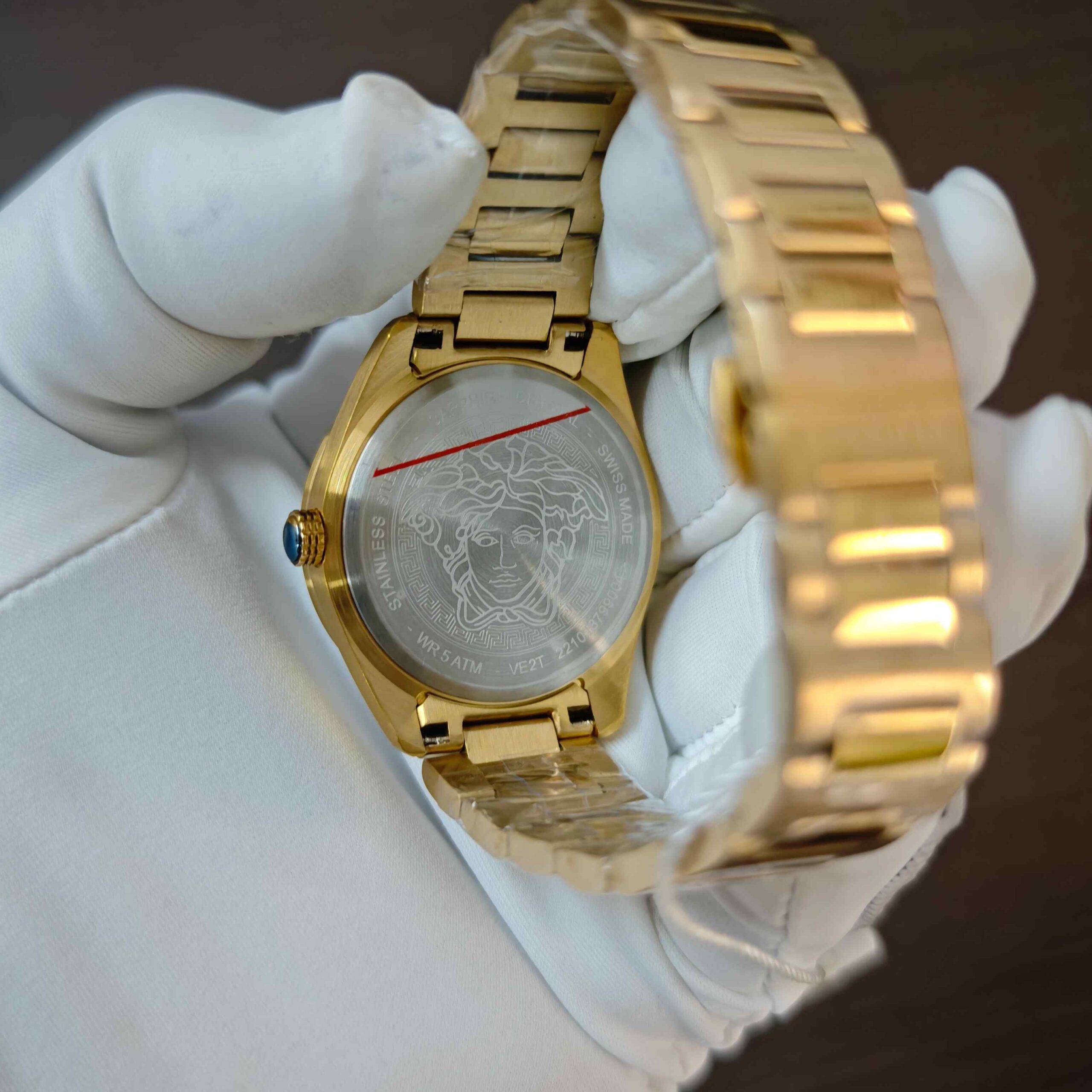 Versace Greca Dome Steel Full Gold - Image 3