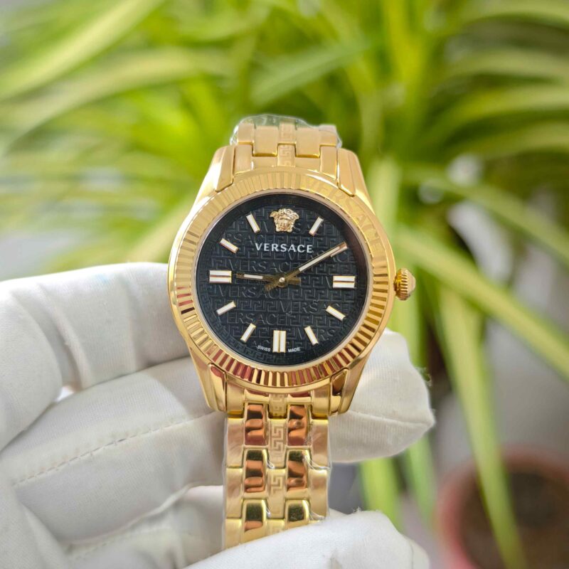 Versace Greca Full Black Red Dial