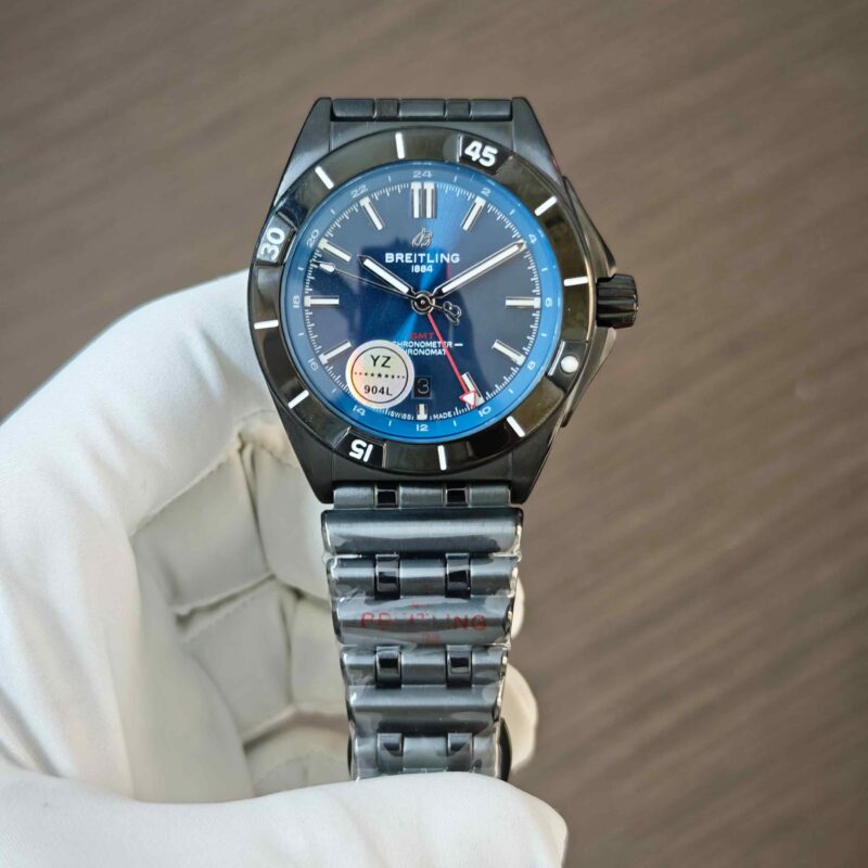 Breitling Chronomat GMT Black Coated Steel Blue Dial