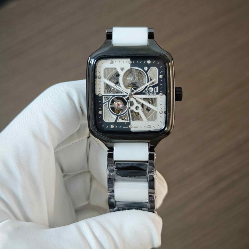 Rado True Square Open Heart Diamonds Limited Black Edition Ceramic skeleton Dial