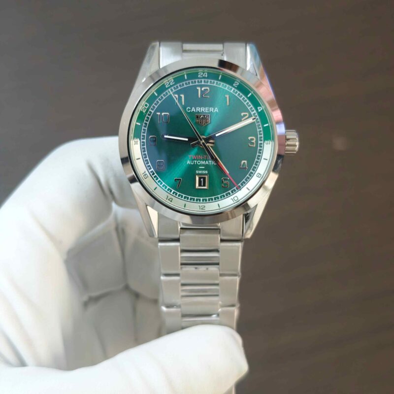 TAG Heuer Carrera Twin-Time Steel Tiffany Dial