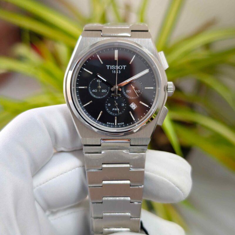 Tissot PRX Chronograph Steel Black Dial