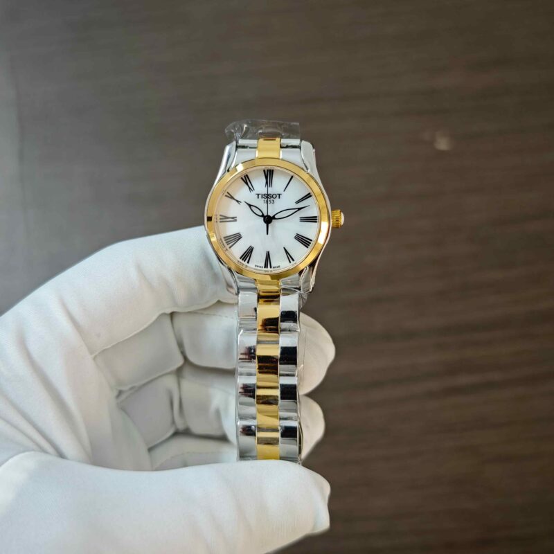 Tissot T Wave White Mother of Pearl Dial Dual Tone