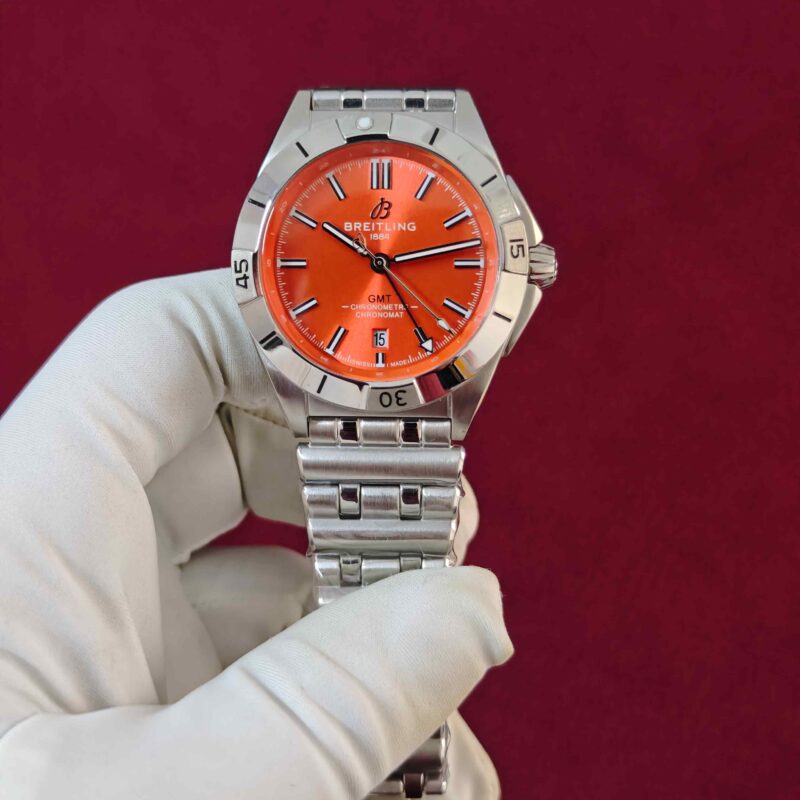 Breitling Chronomat GMT Steel Orange Dial Automatic
