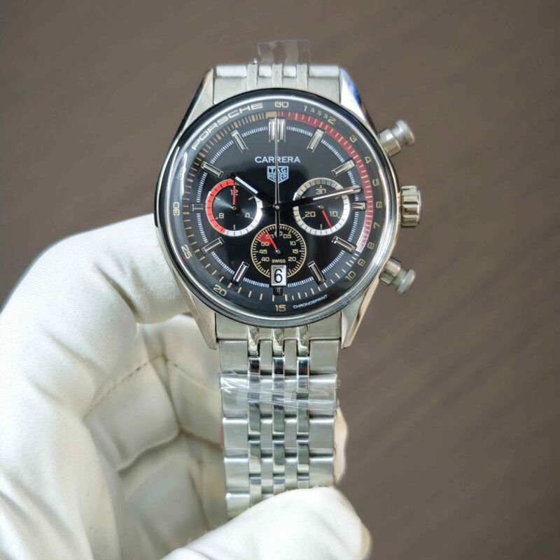 TAG Heuer Carrera Chronosprint x Porsche Rally Steel Black Dial Automatic