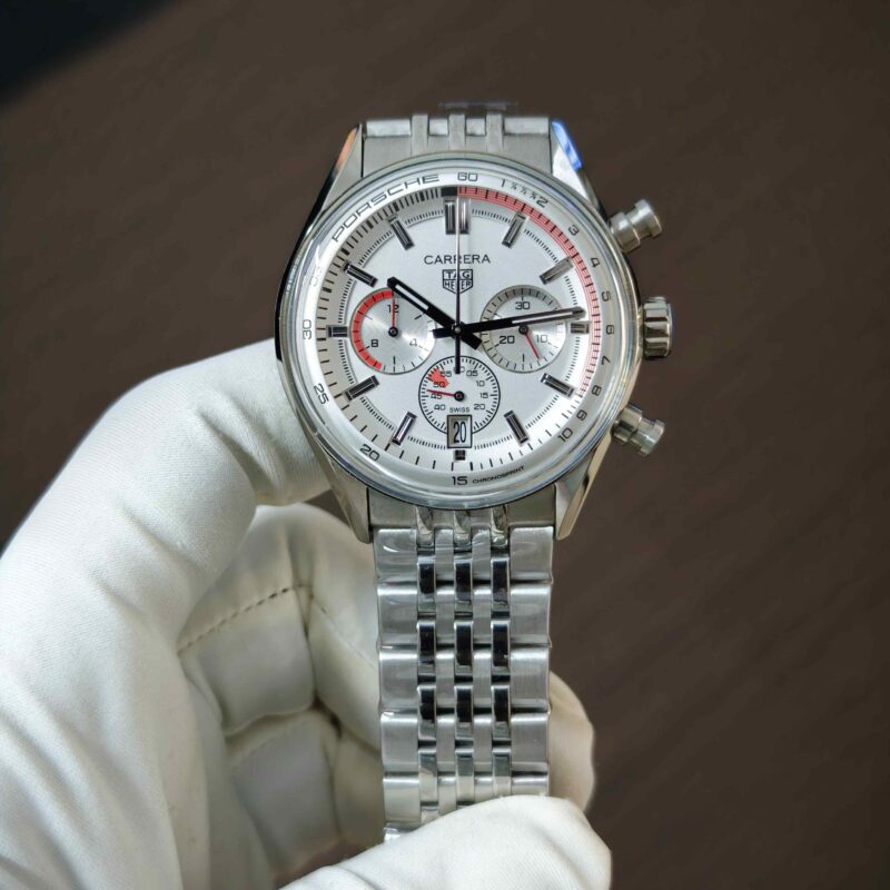 TAG Heuer Carrera Chronosprint x Porsche Rally Steel White Dial Automatic