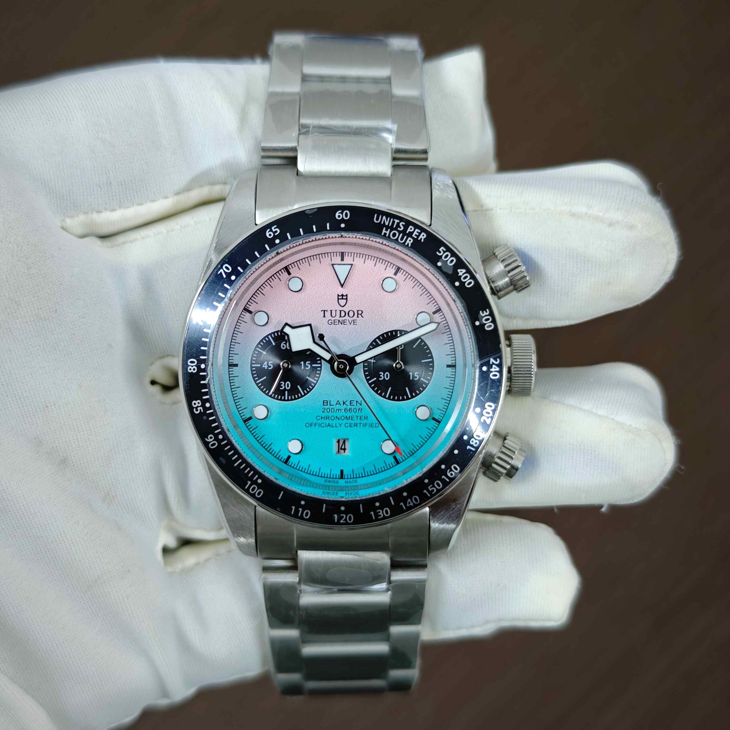 Tudor Black Bay Chronograph Steel Pink-Blue Dial Automatic - Image 2