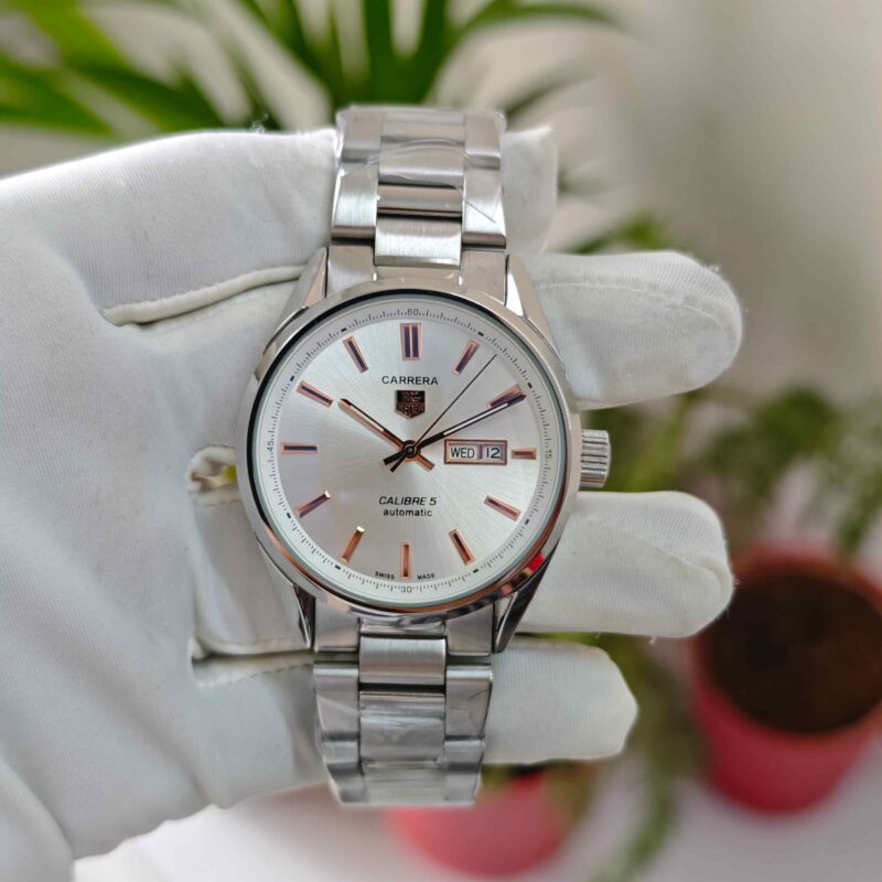 TAG Heuer Carrera Day-Date Steel White Dial Automatic