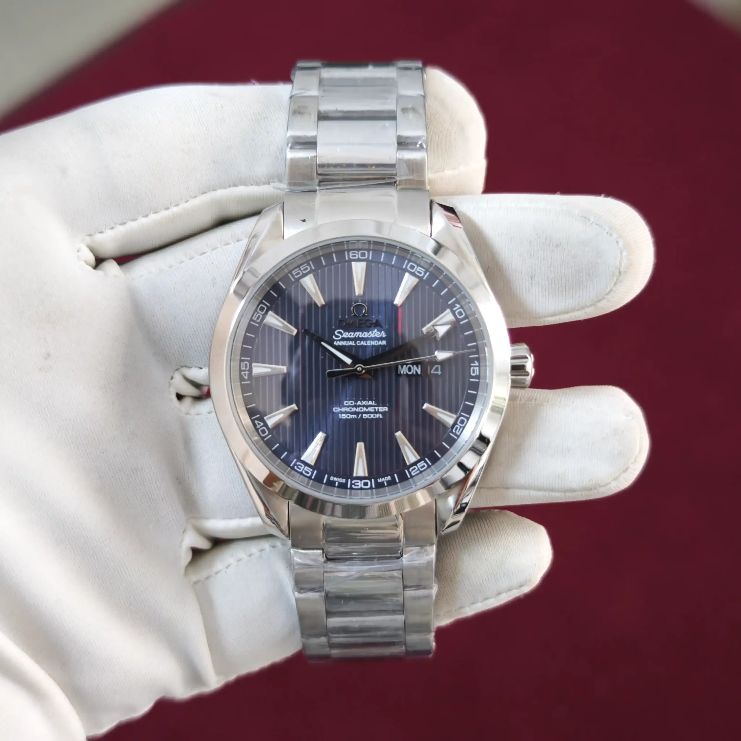 Omega Seamaster Aqua Terra Annual Calendar Steel Dark Blue Dial Automatic - Image 2