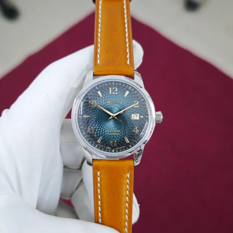 Seiko Presage Cocktail Time Steel Green Dail Leather Strap Automatic