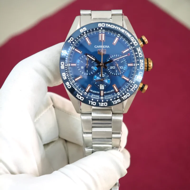 TAG Heuer Carrera Chronograph Steel Blue Dial Quartz