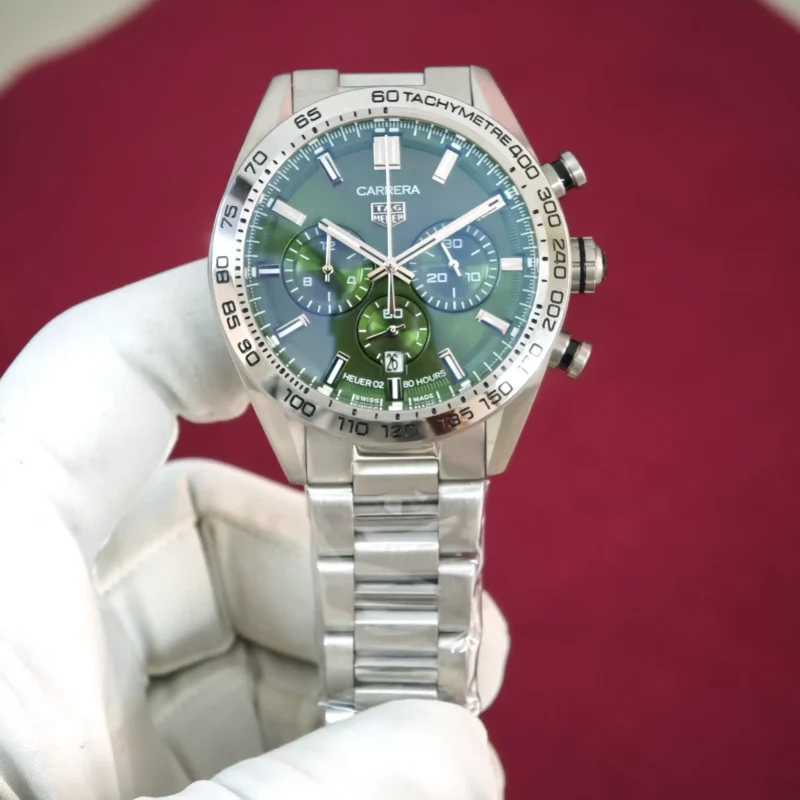 TAG Heuer Carrera Chronograph Steel Green Dial Quartz