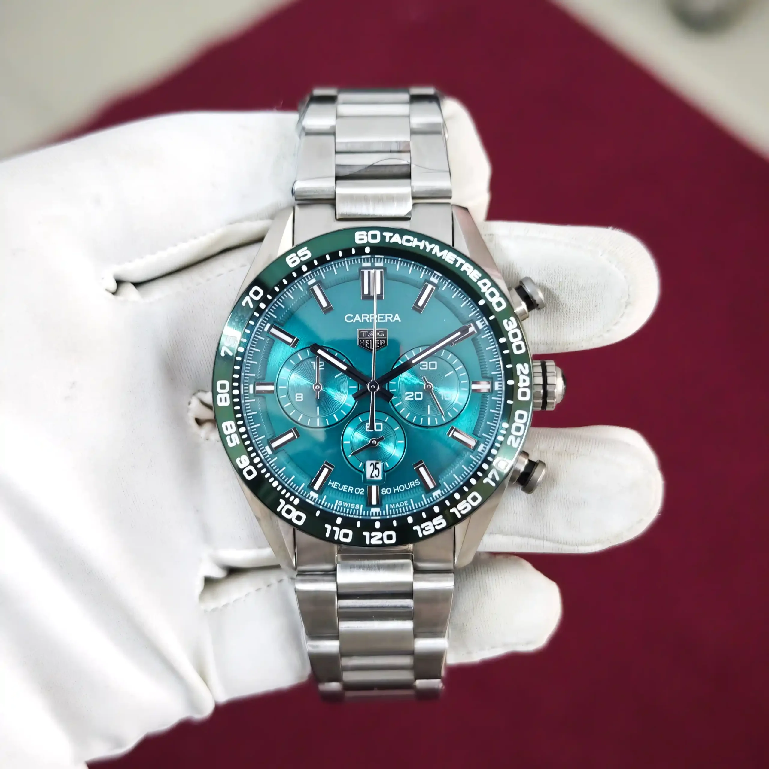 TAG Heuer Carrera Chronograph Steel Tiffeny Dial Quartz - Image 2