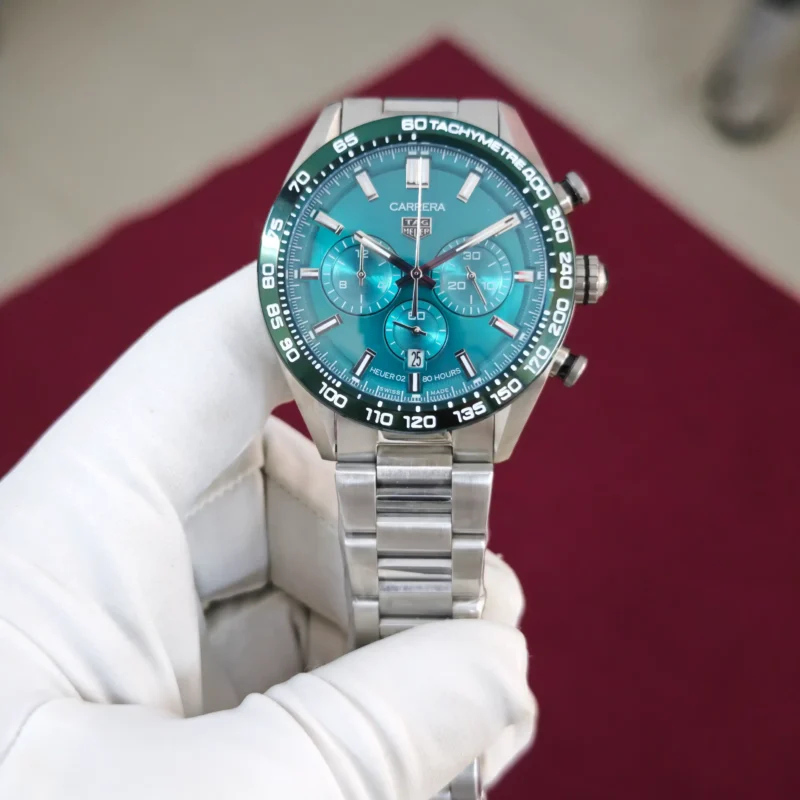 TAG Heuer Carrera Chronograph Steel Tiffeny Dial Quartz