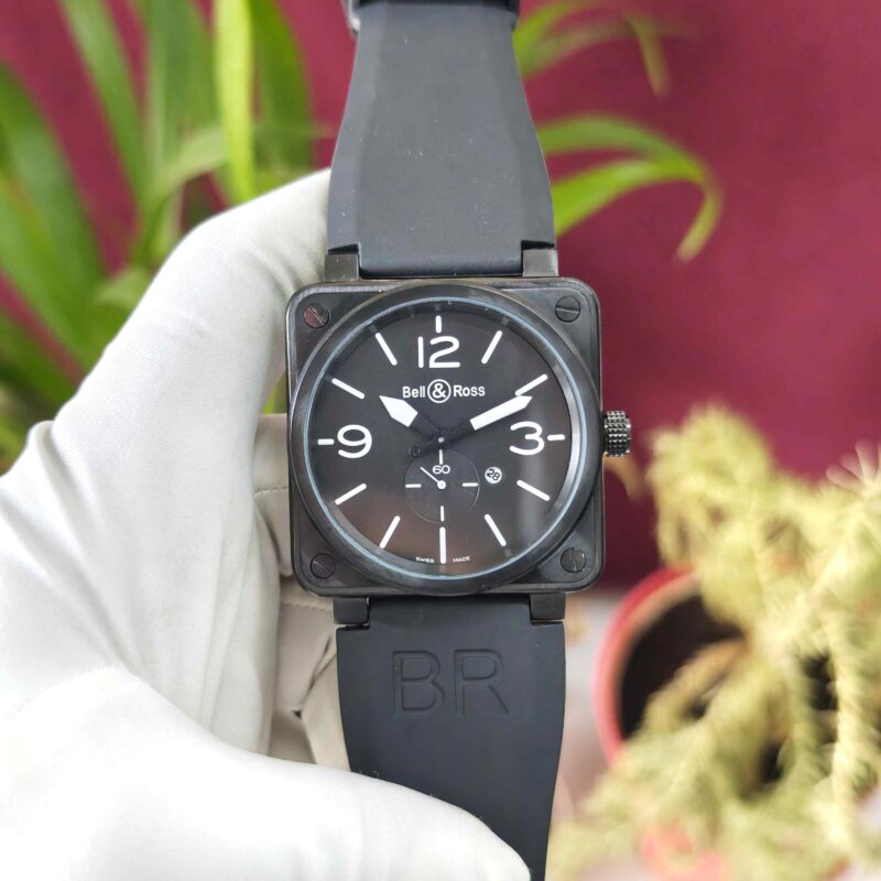Bell & Ross BR 03-92 S Steel Black Coated Full Black Rubber Strap Quartz