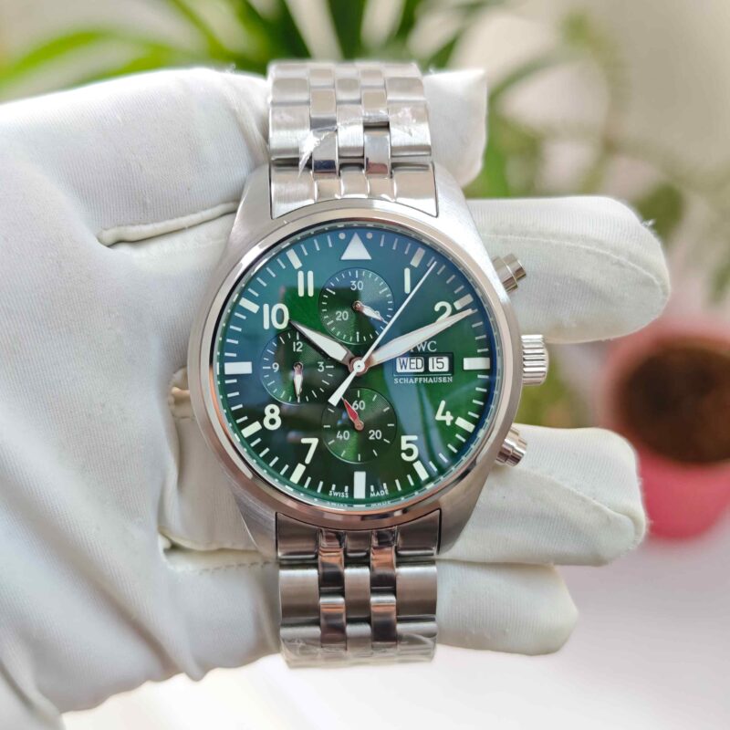 IWC Pilot Chronograph Steel Green Dial Automatic
