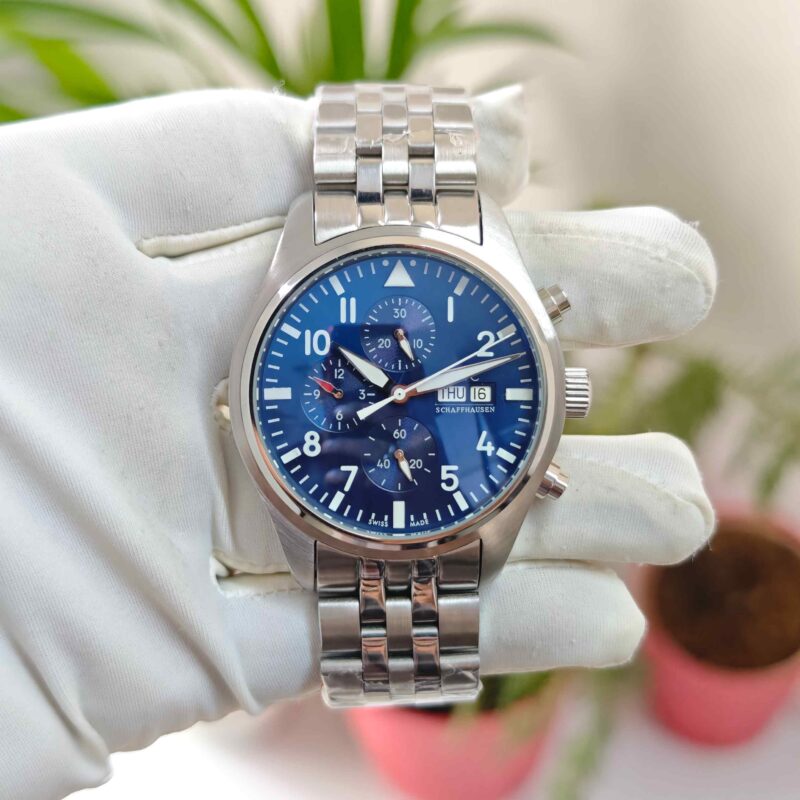 IWC Pilot Chronograph Steel Blue Dial Automatic