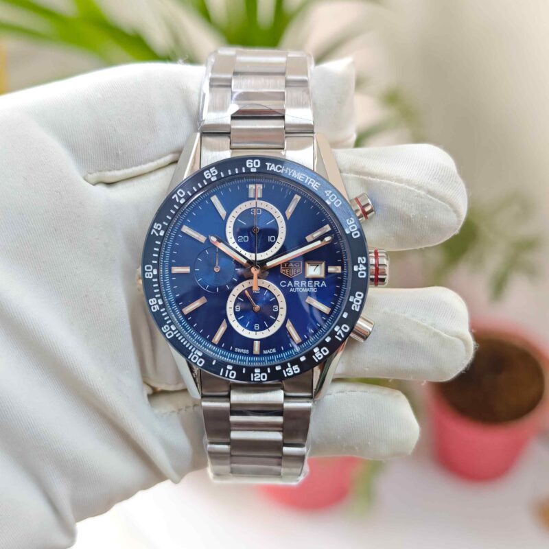 TAG Heuer Carrera Calibre 16 Chronograph Steel Blue Dial Automatic