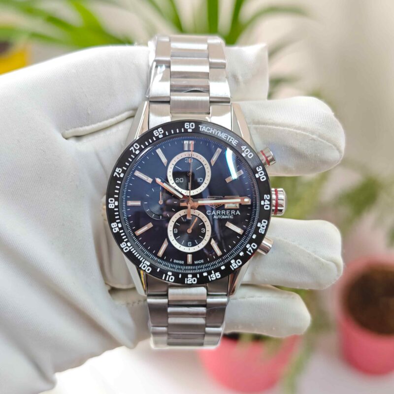 TAG Heuer Carrera Calibre 16 Chronograph Steel Black Dial Automatic