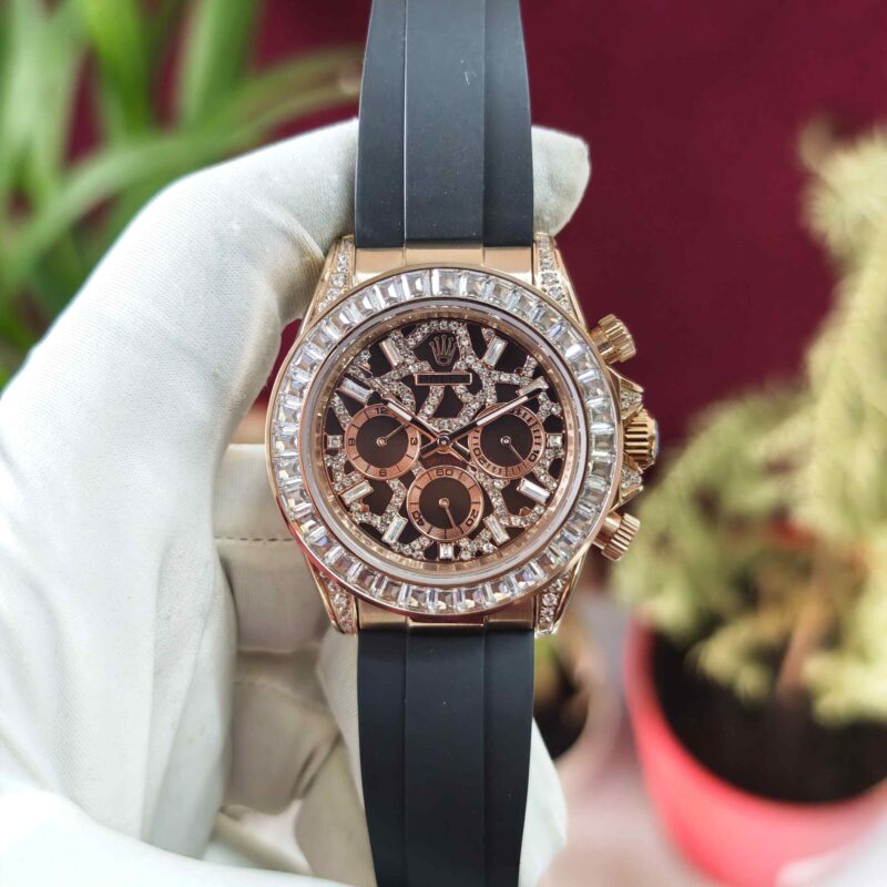 Rolex Cosmograph Daytona Eye of the Tiger Rose Gold Diamond Dial Automatic