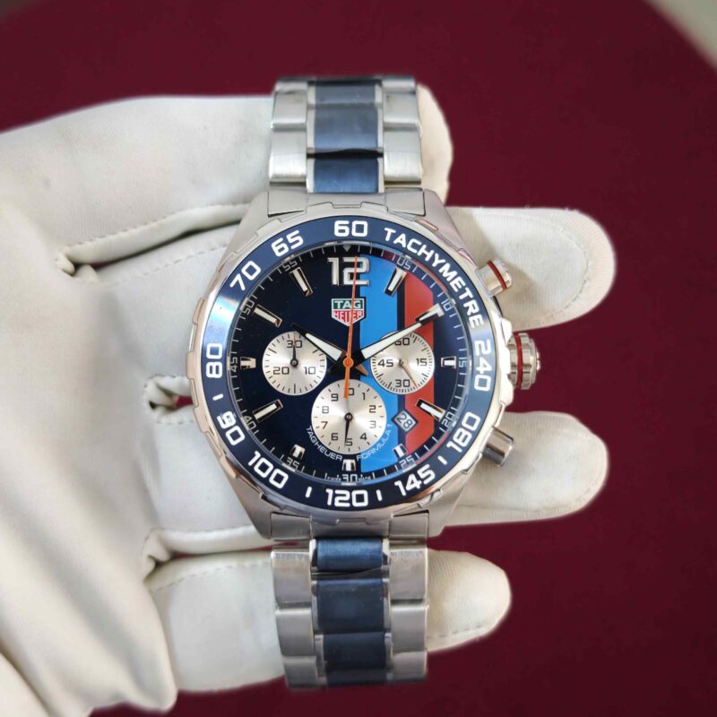 TAG Heuer Formula 1 Gulf Special Edition Chronograph Steel Blue Dial Quartz