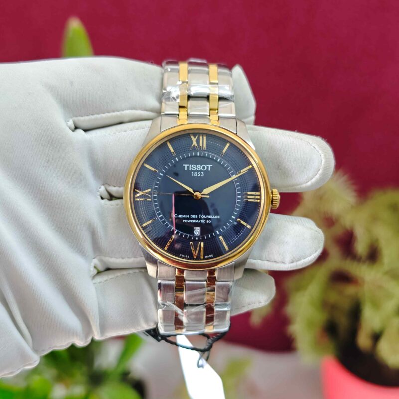 Tissot Chemin des Tourelles Dual Tone Black Dial Automatic