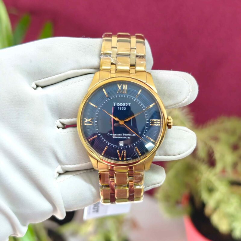 Tissot Chemin des Tourelles Gold Blue Dial Automatic