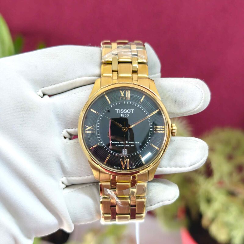 Tissot Chemin des Tourelles Gold Green Dial Automatic