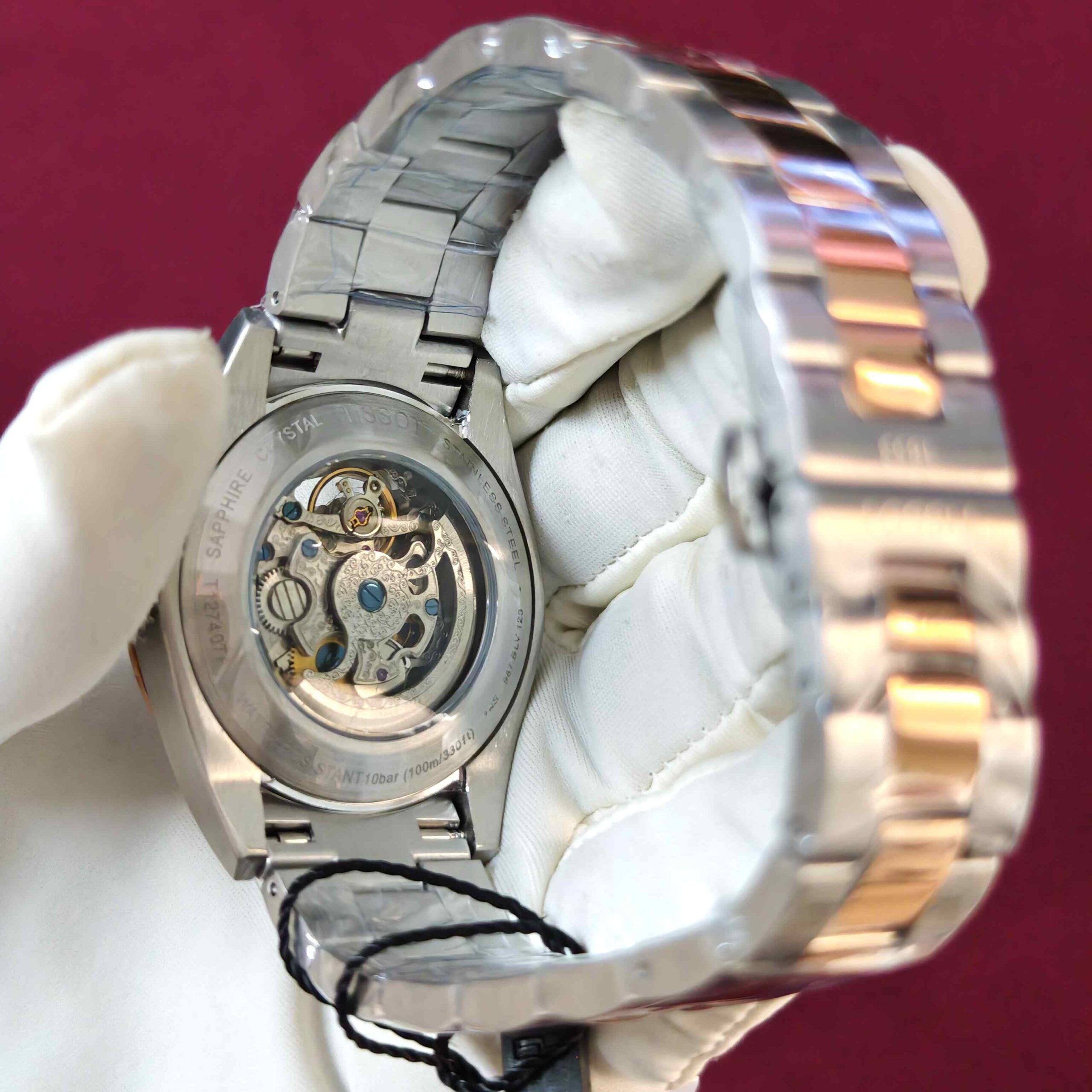 Tissot Gentleman Powermatic 80 Open Heart Dual Tone Green Dial Automatic - Image 3